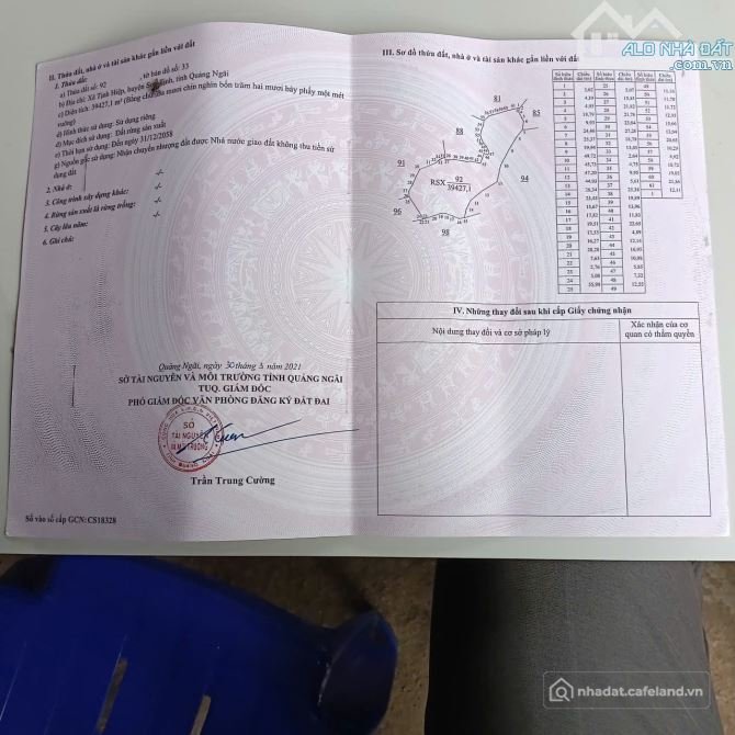 Bán đất nông, lâm nghiệp: ĐẤT TRỒNG RỪNG SẢN XUẤT Ở VĨNH TUY TỊNH HIỆP QUẢNG NGÃ