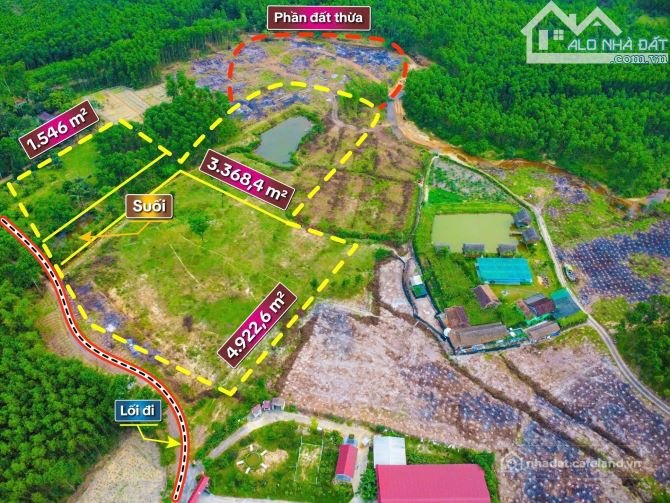 Bán đất thổ cư: Đất diện tích lớn đường vào Thiền Viện Trúc Lâm Bạch Mã