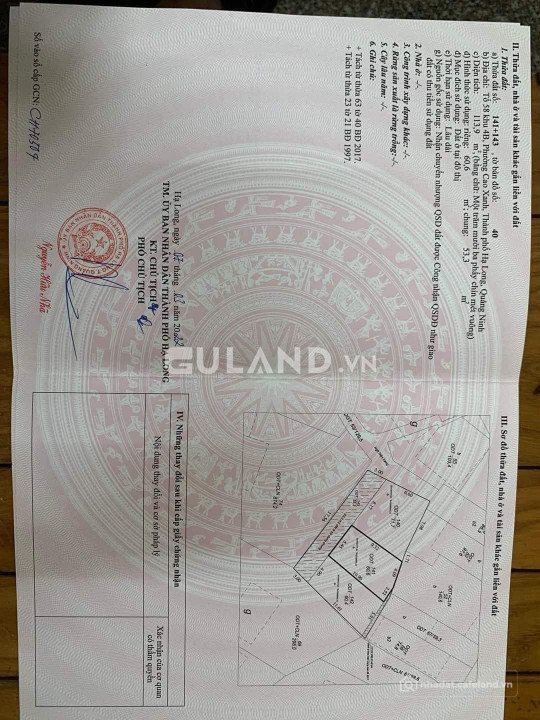 Bán đất thổ cư: BÁN 3 Ô ĐẤT SAU FORD CAO XANH,HẠ LONG