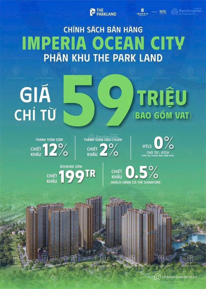Bán căn hộ chung cư: Bán căn 3pn the parkland imperia ocean city, 4,6 tỷ 80m2 vi