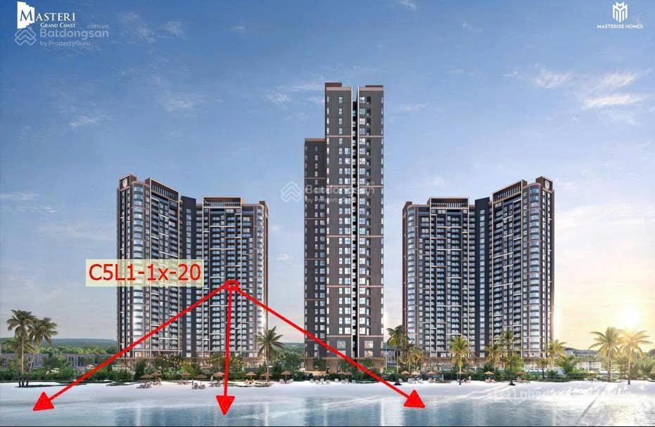 Bán căn hộ chung cư: Bán căn 1n + đẹp nhất masteri grand coast tầng trung, view 