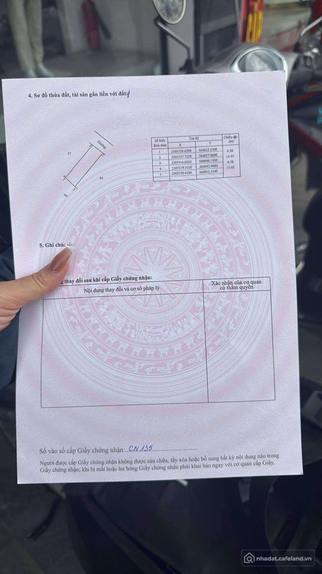 Bán đất thổ cư: 71m2 Vệ dương - Tân Phúc Ân thi