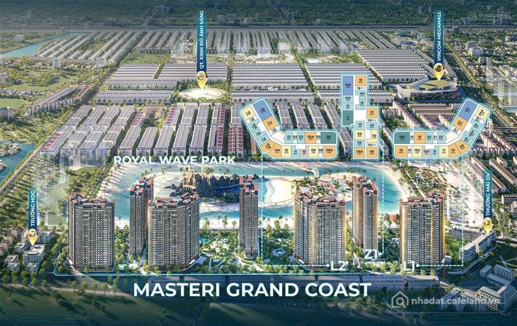 Bán căn hộ chung cư: Mở bán dự án masteri grand coast căn hộ view hồ tọa sóng tạ