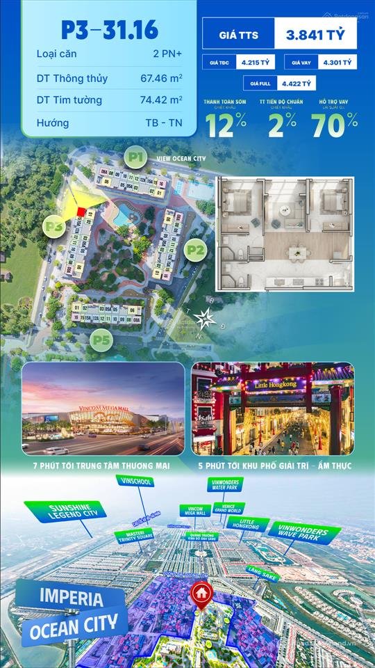 Bán căn hộ chung cư: Căn 2n the parkland vhocp2 giá cực kì hấp dẫn chỉ 3,23 tỷ t