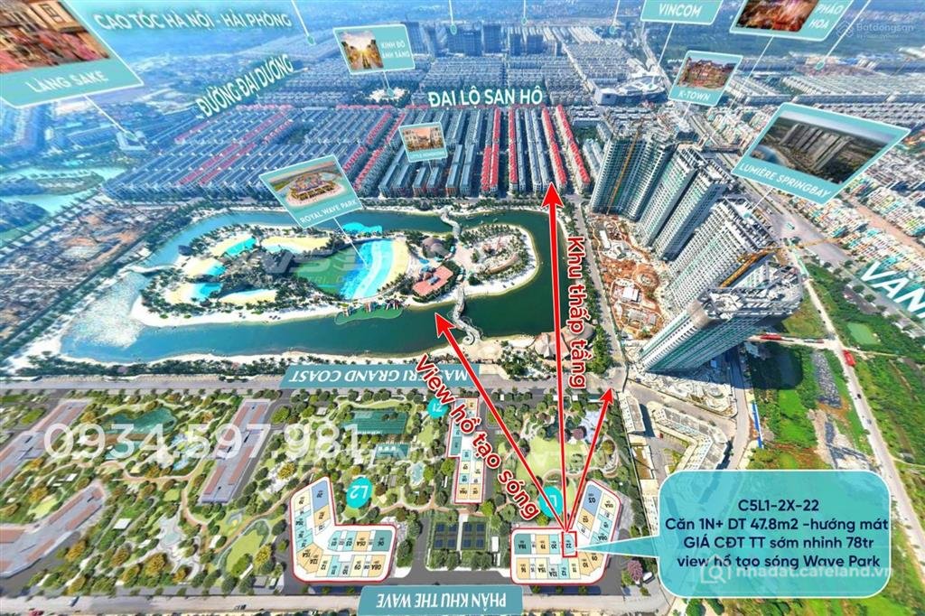 Bán căn hộ chung cư: Tìm chủ gấp !!! căn 1n+ masteri grand coat view đẹp hồ tạo 