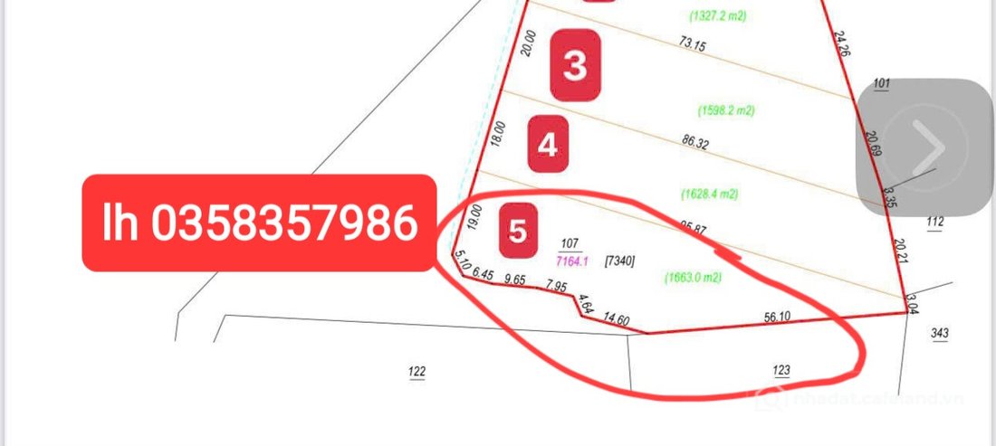 Bán đất thổ cư: Bán đất 7164m² ngang 24.1m giá 1 tỷ Xã An Khánh