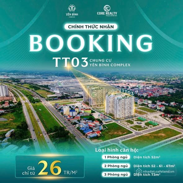 Bán căn hộ chung cư: CHUẨN BỊ RA HÀNG DỰ ÁN CHUNG CƯ YÊN BÌNH COMPLEX THÁI NGUYÊ