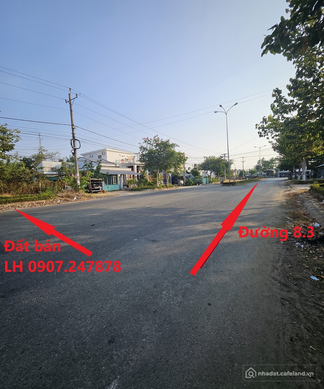 Bán đất thổ cư: Bán đất 2 mặt tiền đường nhựa số 1 khu Minh Linh, Phường 5, Vĩnh