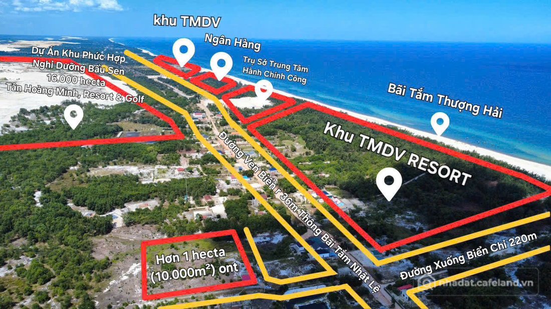 Bán đất thổ cư: Hơn 1 HECTA đất ven biển Quảng Bình – Giá cực rẻ, chỉ 1triệu/m2