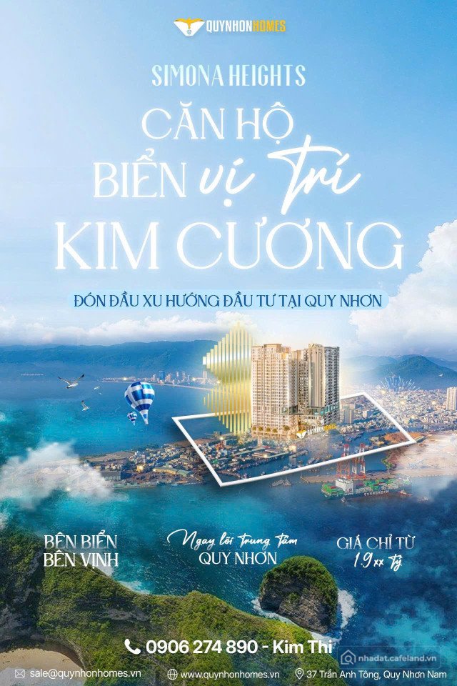 Bán căn hộ chung cư: Căn hộ biển vị trí kim cương - Simona Heights Quy Nhơn