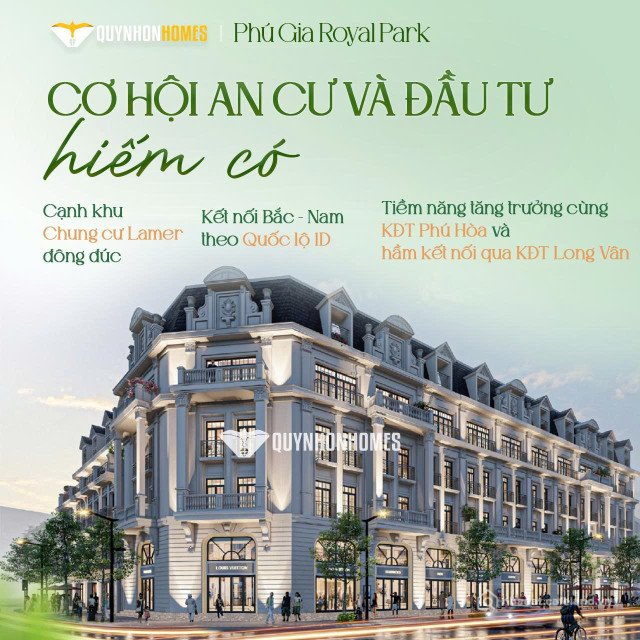 Bán nhà riêng: Nhà liền kề trung tâm Quy Nhơn - Phú Gia Royal Park