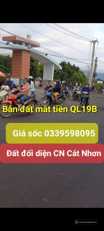 Bán đất thổ cư: ĐẤT VÀNG mặt tiền QL19B đối diện cụm CÔNG NGHIỆP CÁT NHƠN, Phù C