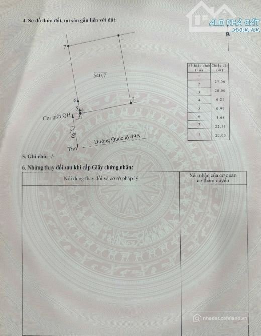 Bán đất thổ cư:  SIÊU PHẨM MẶT TIỀN QUỐC LỘ 49A – BÌNH ĐIỀN, TP HUẾ  (Vị trí t