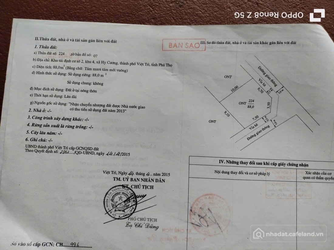 Bán đất thổ cư: BÁN ĐẤT KÈM NHÀ CẤP 4 – 2 MẶT TIỀN – KHU 4 HY CƯƠNG, TP VIỆT TRÌ