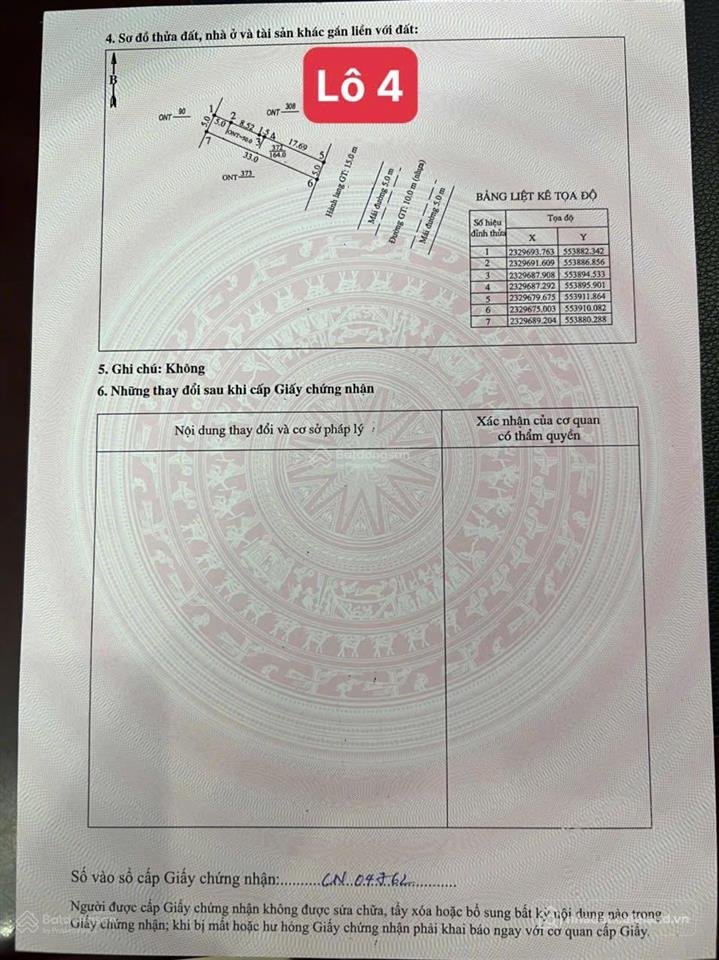 Bán đất thổ cư: Chính chủ bán đất mặt đường mòn hồ chí minh kinh doanh ngày đêm 