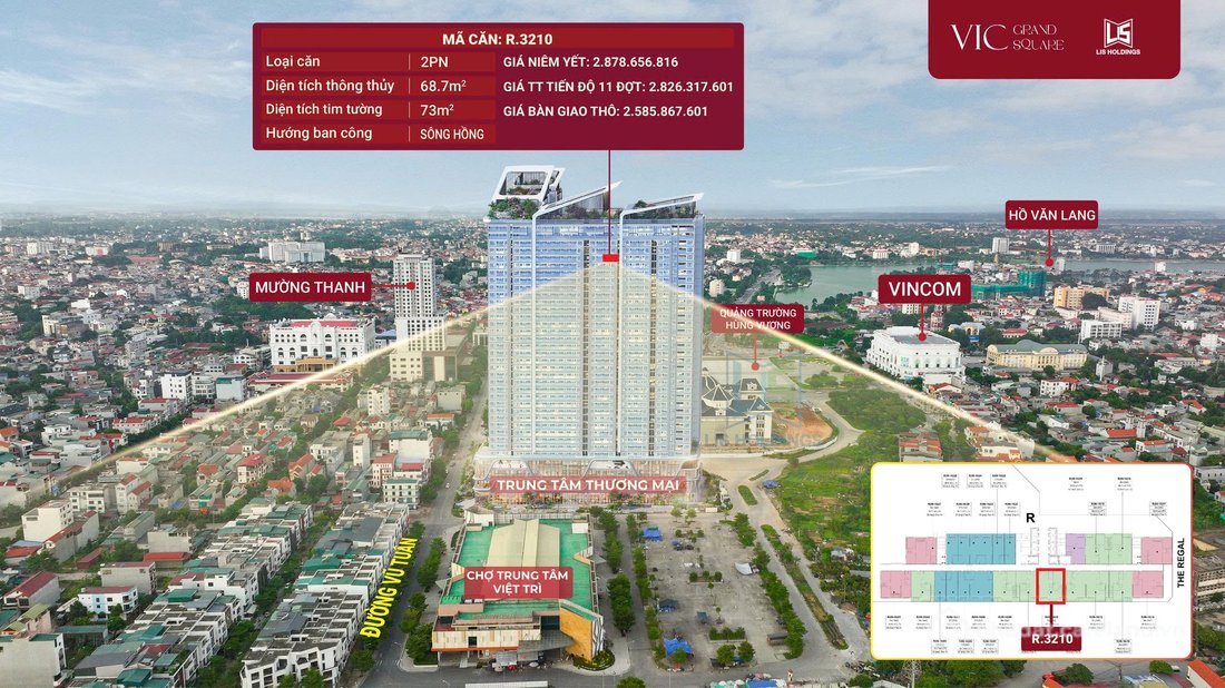 Bán căn hộ chung cư: Số lượng sắp hết! Vic Grand Square chỉ còn vài căn đẹp cuối