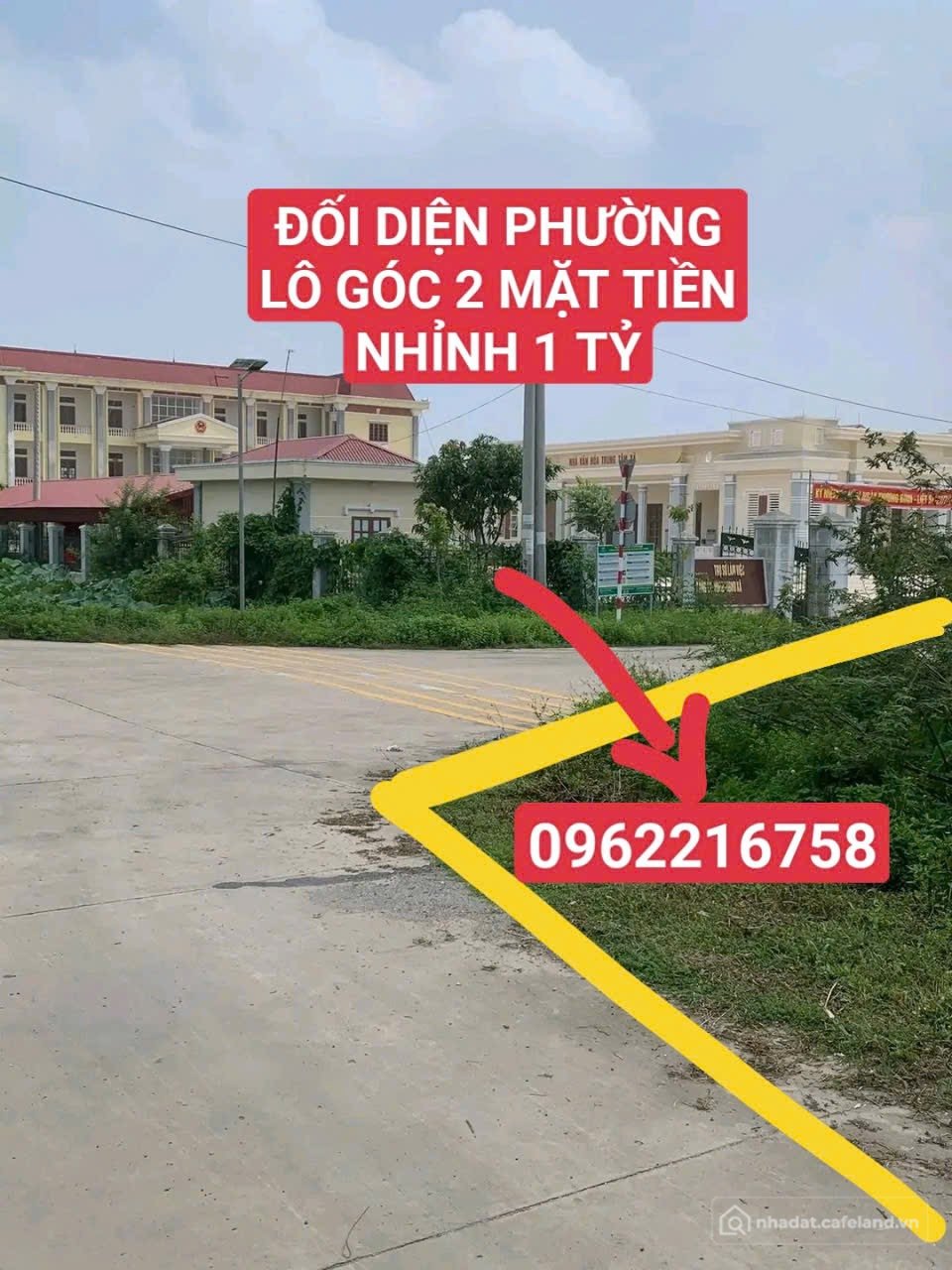 Bán đất thổ cư: BÁN GẤP MẢNH ĐẤT TRUNG TÂM PHƯỜNG LÔ GÓC 2 MẶT TIỀN ĐẸP, GIÁ NHỈ