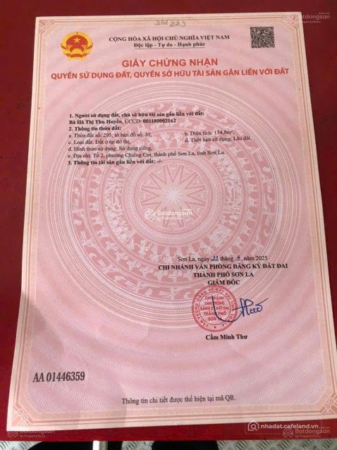 Bán đất thổ cư: Tôi là chính chủ bán gấp đất tại Tổ 2, Phường Chiềng Cơi, Sơn La