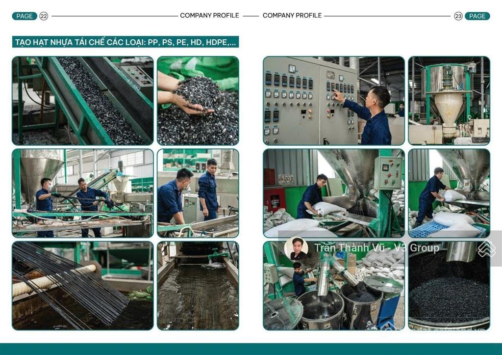 Bán kho, nhà xưởng: X1190. chuyển nhượng nhà máy tái chế nhựa tại cụm công nghiệ