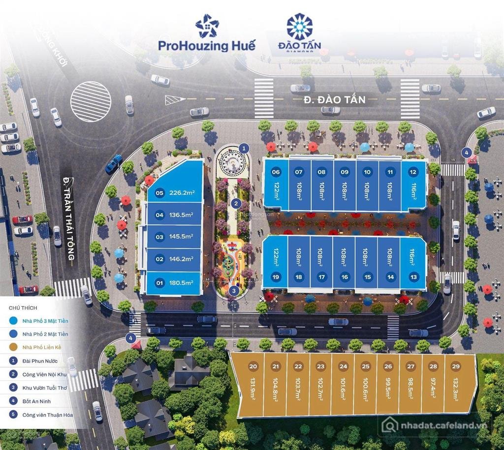 Bán nhà riêng: Chính thức nhận booking dự án đào tấn diamond city tp.huế