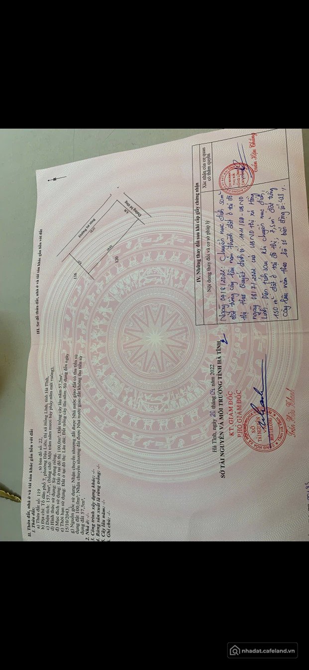 Bán đất thổ cư: Bán đất 157m2m² ngang 8,5m giá 2.1 tỷ Phường Nam Hồng Lĩnh