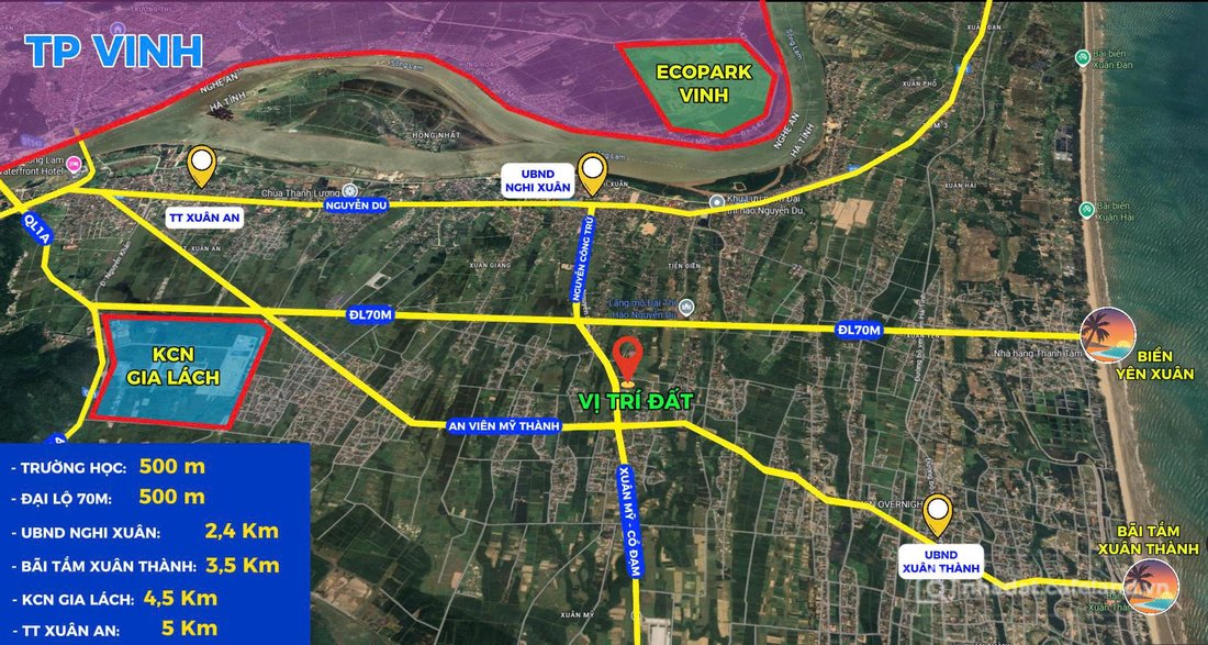 Bán đất thổ cư:  BÁN ĐẤT ĐẤU GIÁ NGHI XUÂN - ĐƯỜNG RỘNG 35M - TRỤC XƯƠNG SỐNG Đ