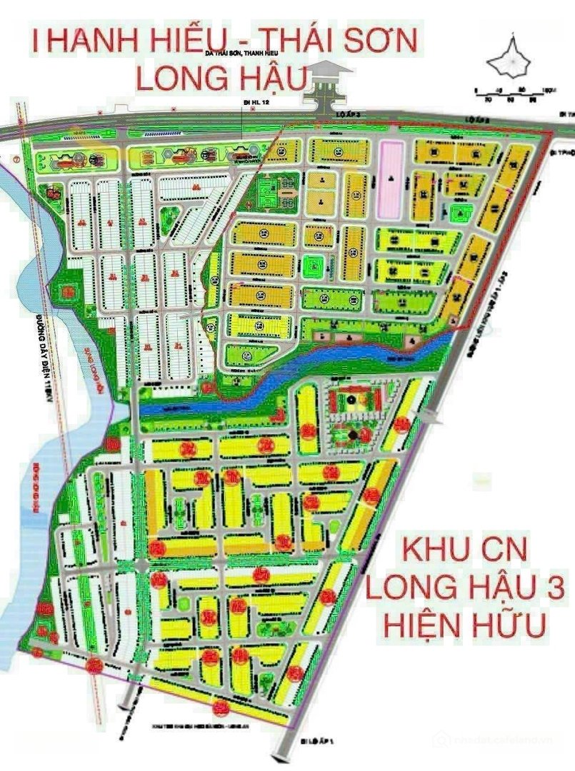 Bán đất thổ cư: đất Nền Dự án T&t Thái Sơn Long Hậu. Pháp Lý Sổ Hồng Riêng Sẵn S