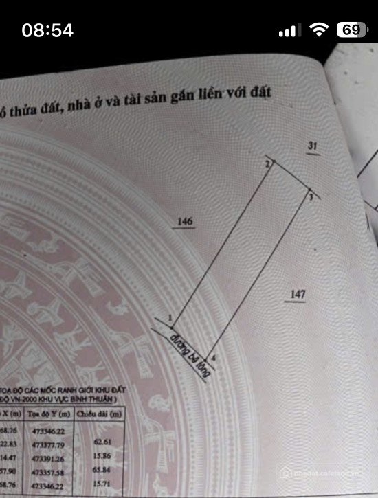 Bán đất thổ cư: Bán đất 1000m2m² ngang 15,7m giá 1.8 tỷ Phường Mũi Né