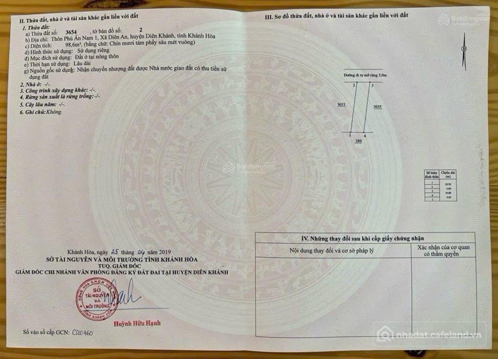 Bán đất thổ cư: Bán lô đất đường 16m sát khu đô thị phú ân nam 2 khu dân cư mới 