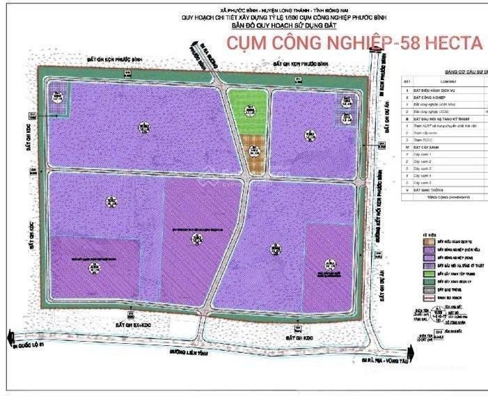 Bán kho, nhà xưởng: Đất cụm công nghiệp phước bình long thành xây dựng kho xưởng