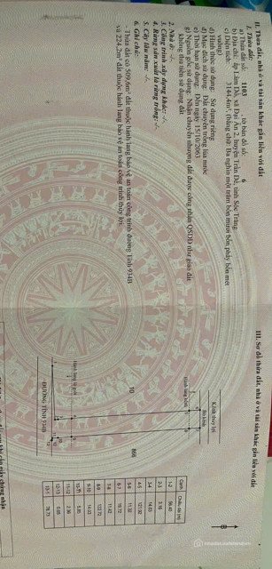 Bán đất thổ cư: Bán đất 934B xã Đại ân 2 gần khu công nghiệp Trần đề 3166.9m² ng