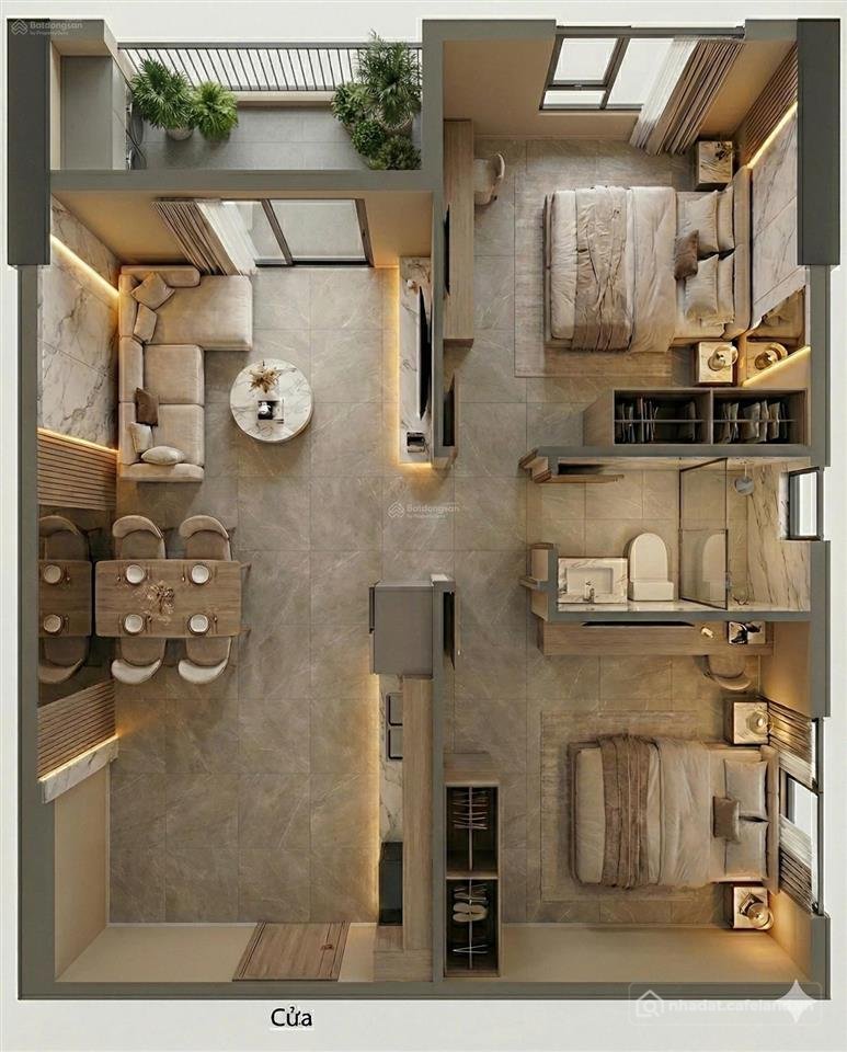 Bán căn hộ chung cư: Căn 2pn tầng 9 thiên quân marina plaza cần thơ, view bến ni