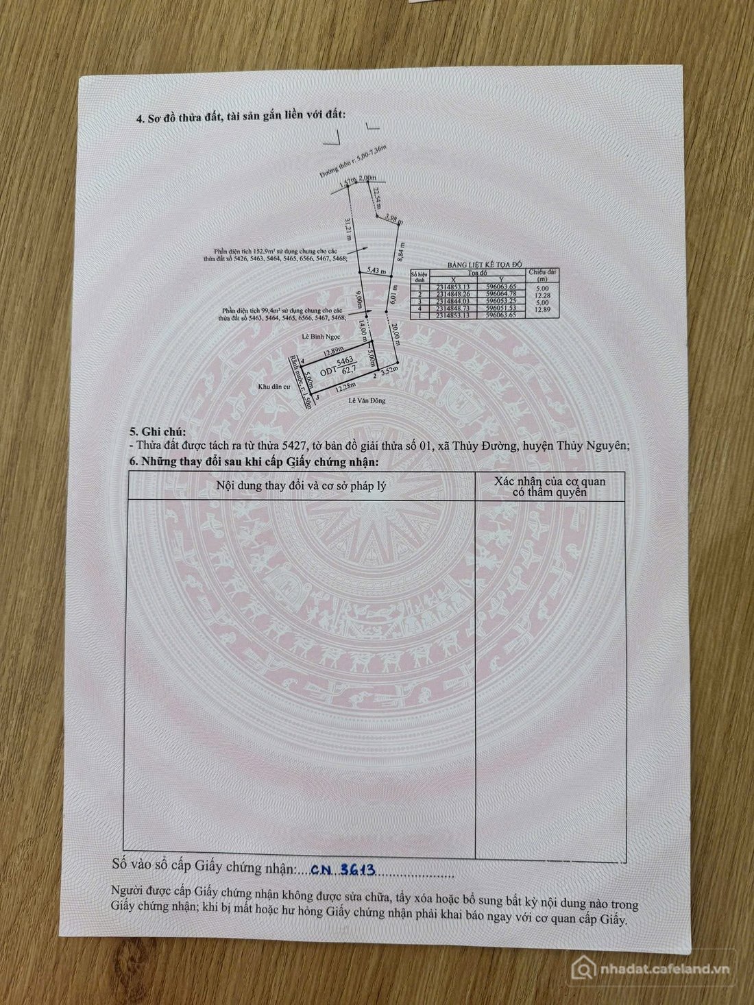 Bán đất thổ cư: Bán 62.7 m Thuỷ Đường cạnh Vlasta Thuỷ Nguyên , ngõ 3.5 đến 6 m 