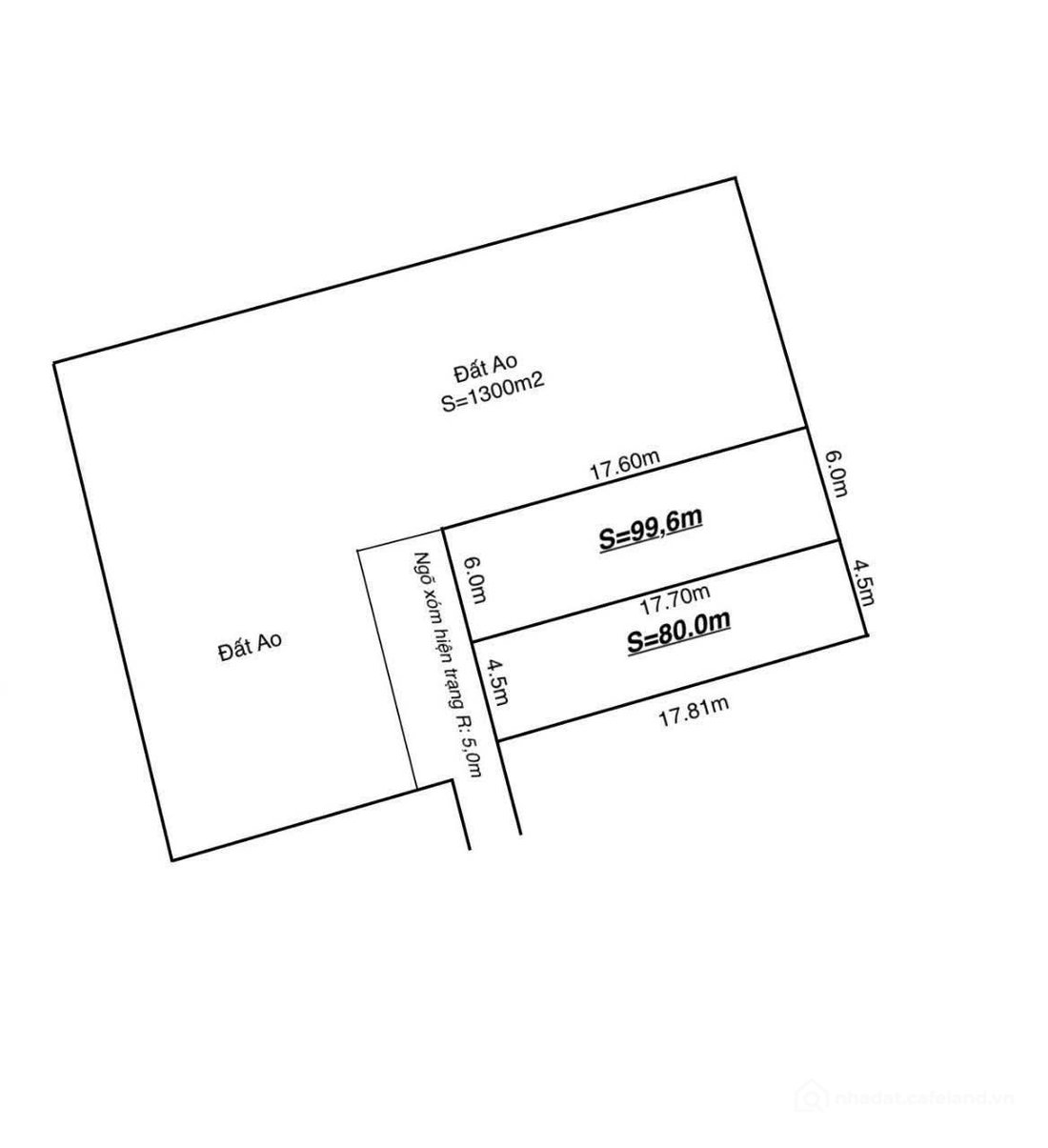 Bán đất thổ cư: Nhà Vườn 1500m2 - Đa ngư , Tân Trào - 180m2 thổ cư. 1320m2 Ao có