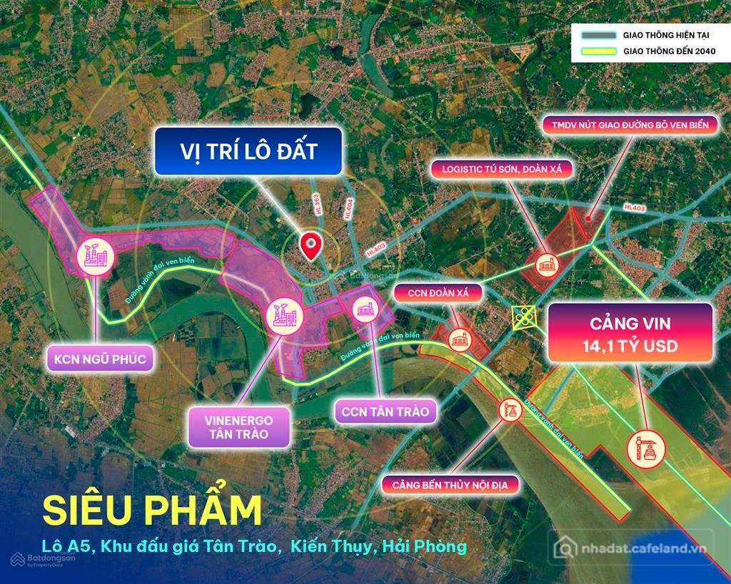 Bán đất thổ cư: Lô a5 bán siêu phẩm đất đấu giá kỳ sơn, tân trào, kiến thụy