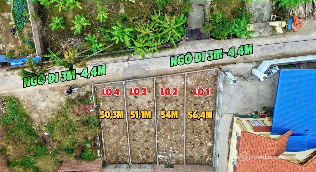 Bán đất thổ cư: Bán 4 Lô F0 Thiên Hương thôn 3 Thiên Hương đường thông rộng rãi 