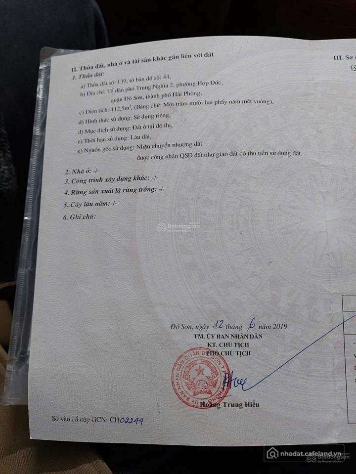 Bán đất thổ cư: Hoa hậu mặt đường trung nghĩa đồ sơn giờ mới xuất đầu lộ diện. n