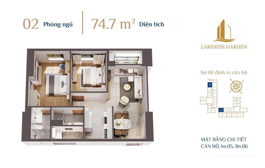 Bán căn hộ chung cư: Dự án cao cấp hot lakeside garden với quỹ căn đẹp view hồ t