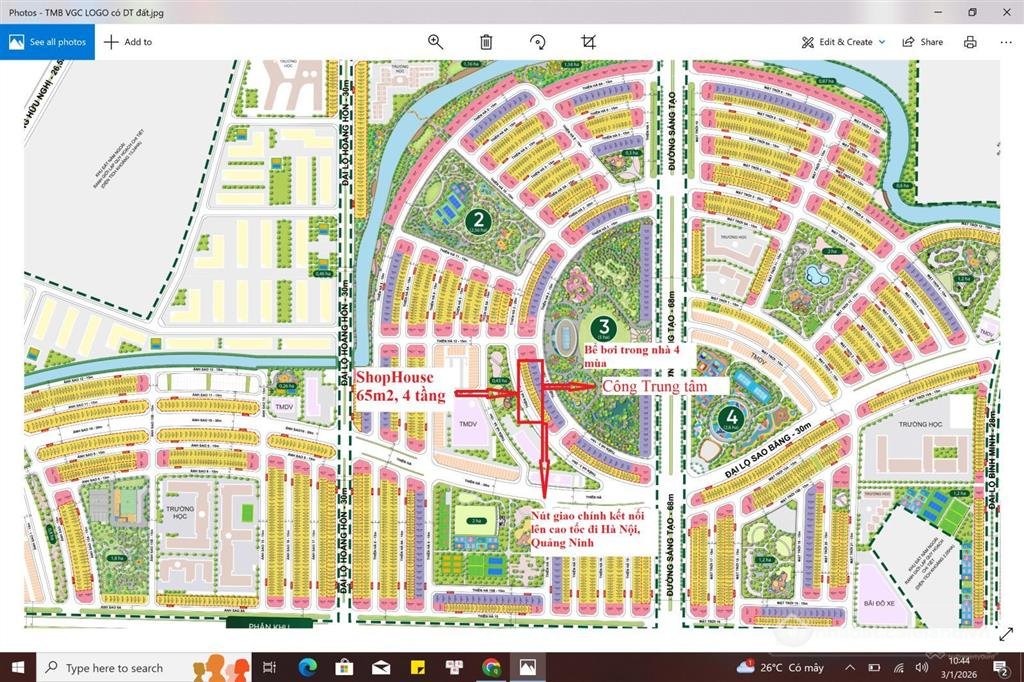 Bán nhà riêng: Bán shophouse th365m2 vinhomes golden city dương kinh. giá từ 5,7