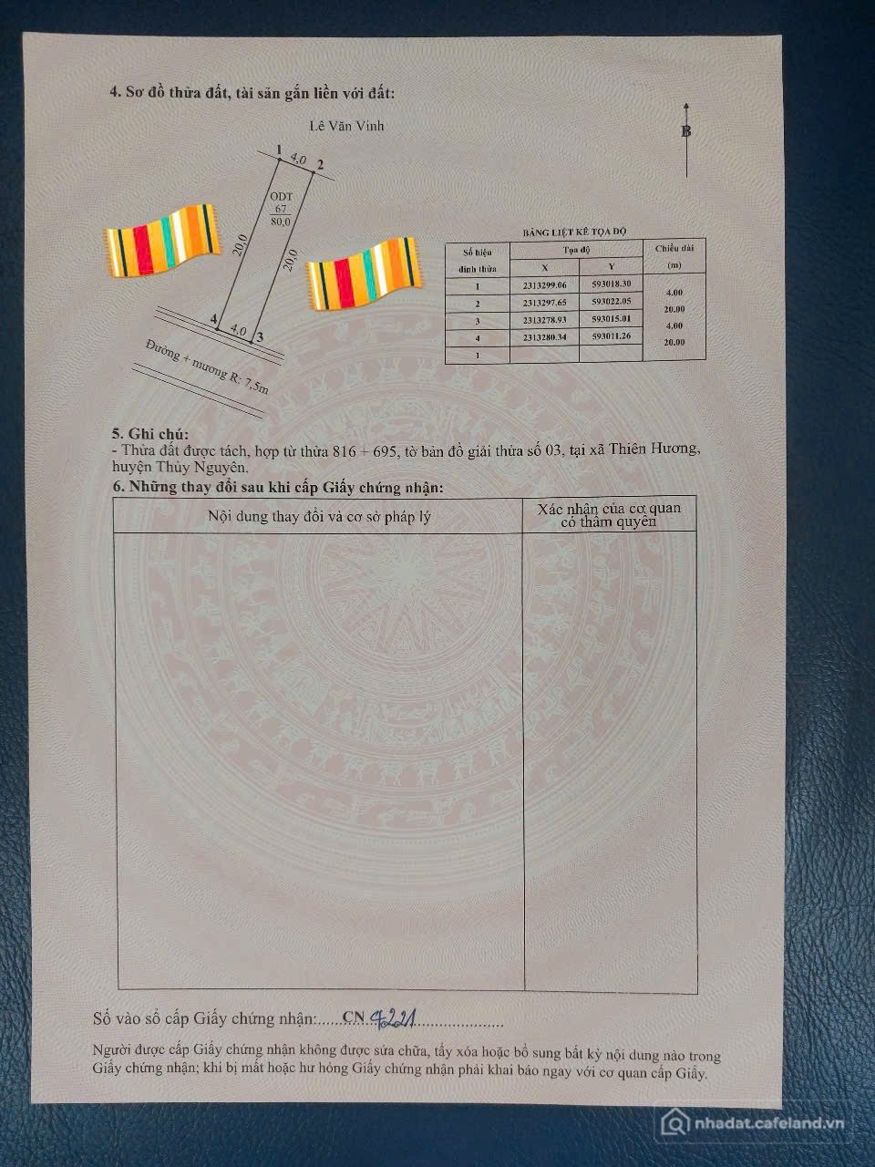 Bán đất thổ cư: Chủ gửi bán 80 m Thôn 2 Thiên Hương đường nhựa ngay gần chợ cóc 