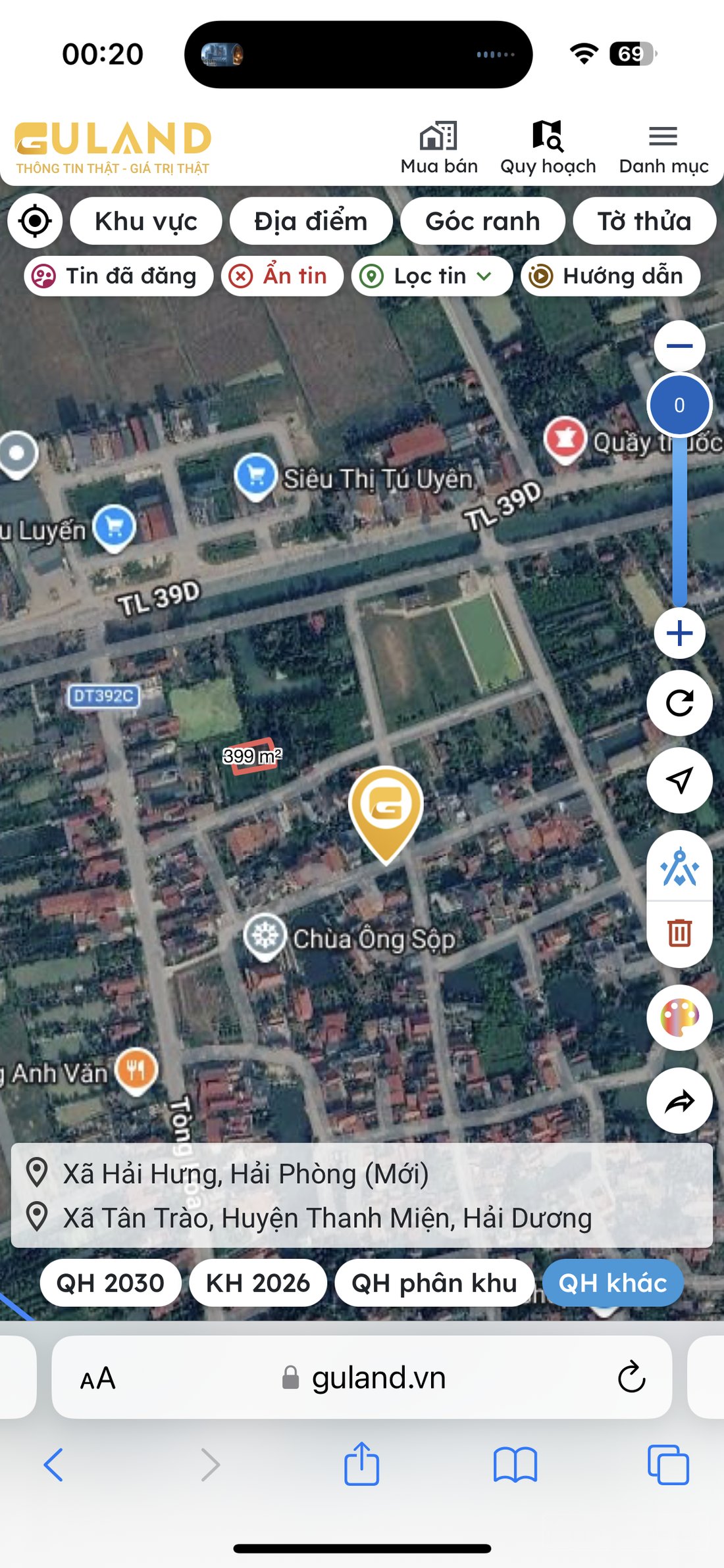 Bán đất thổ cư: Bán đất thổ cư chính chủ – Tân Trào, Thanh Miện, Hải Dương • Diệ