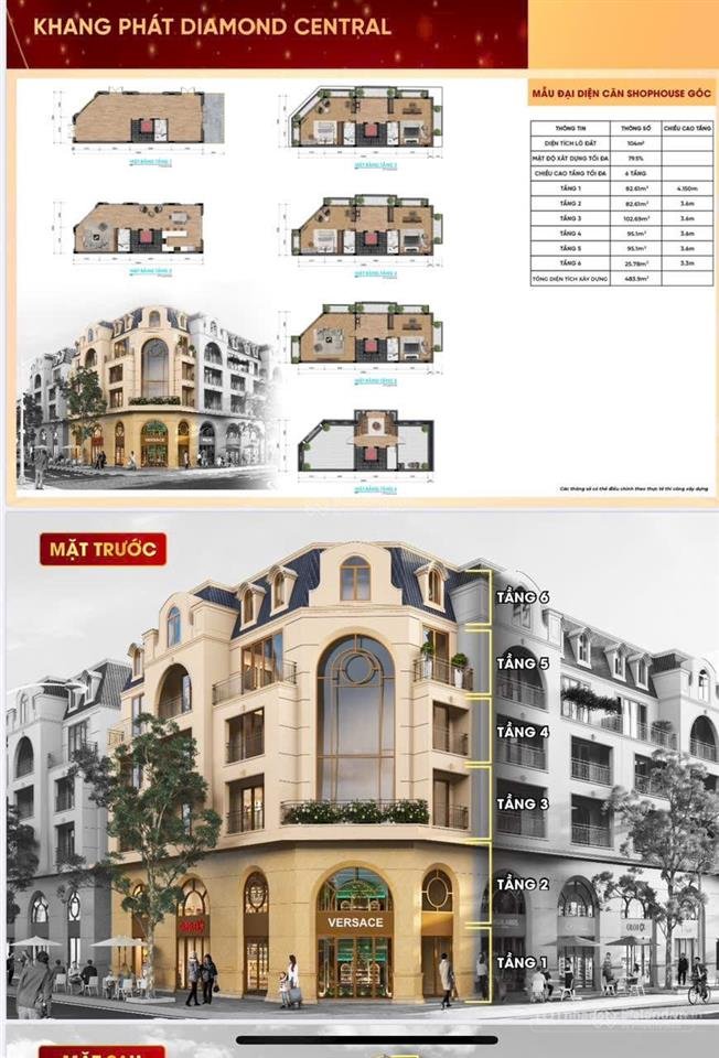 Bán nhà riêng: Bán shophouse view đẹp tại khang phát diamond central, giá thỏa t