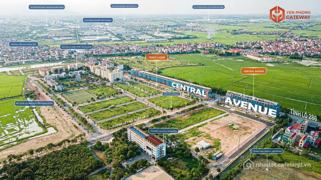 Bán đất thổ cư: BÁN ĐẤT NỀN YÊN PHONG GATEWAY - CẠNH SUN BẮC NINH - 115M2 - 2,5 