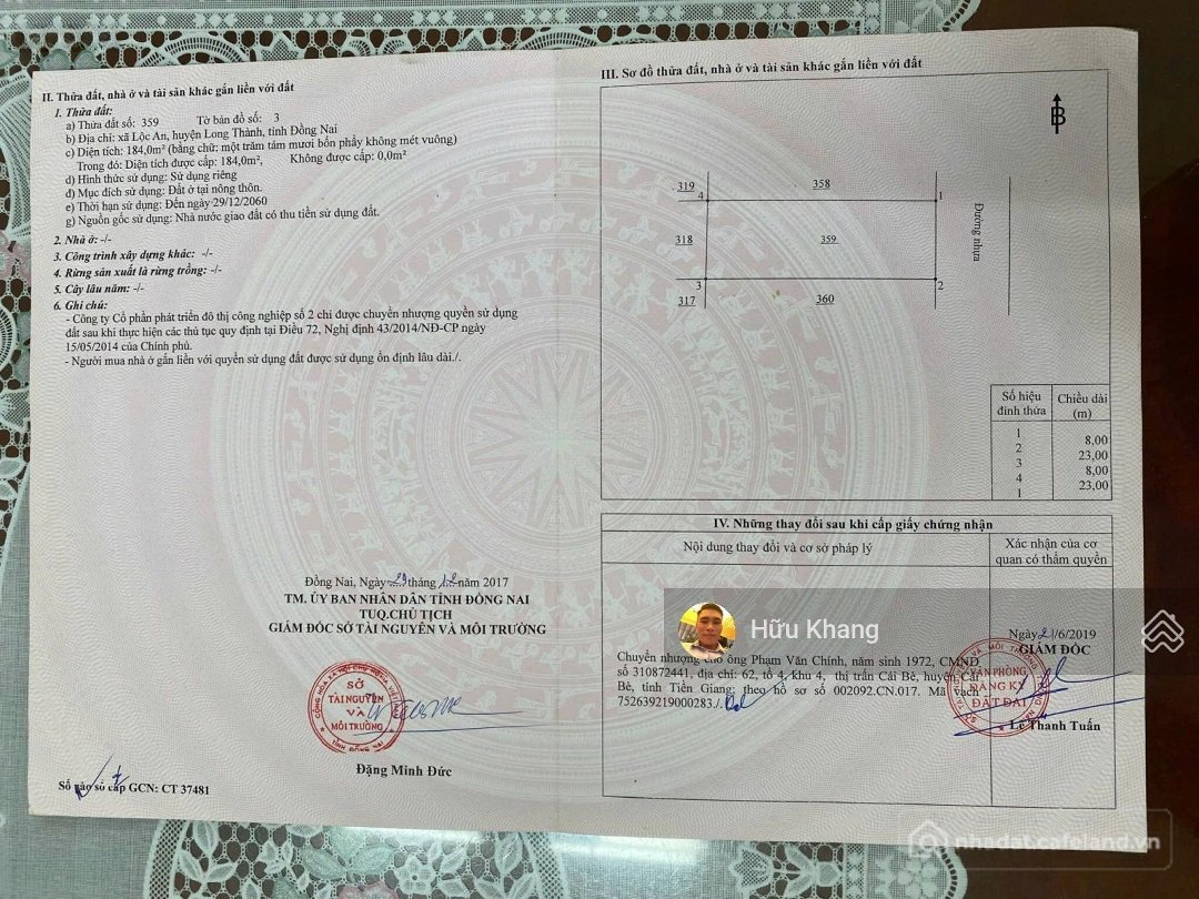 Bán đất thổ cư: D2d Lộc An - Ngang 8m X 23m Sổ Sẵn Thổ Cư 100% - Giá Ngộp 3.8 Tỷ