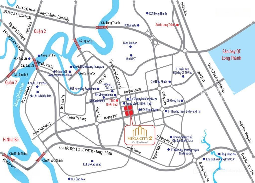 Bán đất thổ cư: Mega City 2 - Nhơn Trạch - Cần Bán Lô T29-55 Giá 1tỷ4, Sát Cổng,