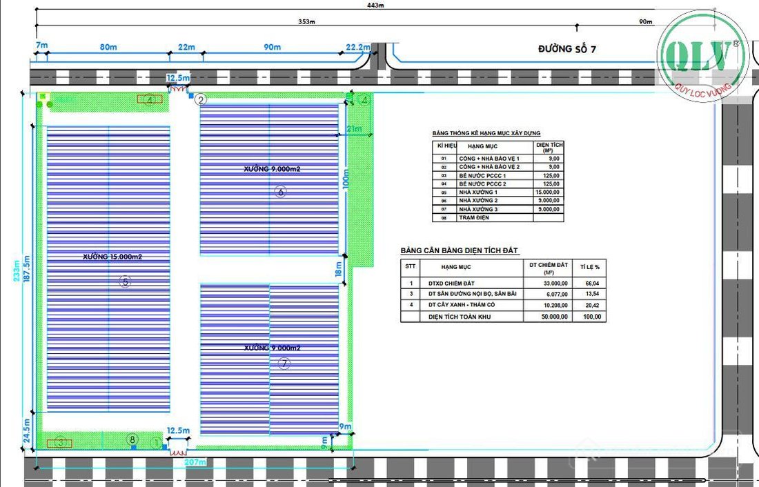 Bán kho, nhà xưởng:  Cho thuê nhà xưởng khuôn viên 50.000 m² khu công nghiệp Lo