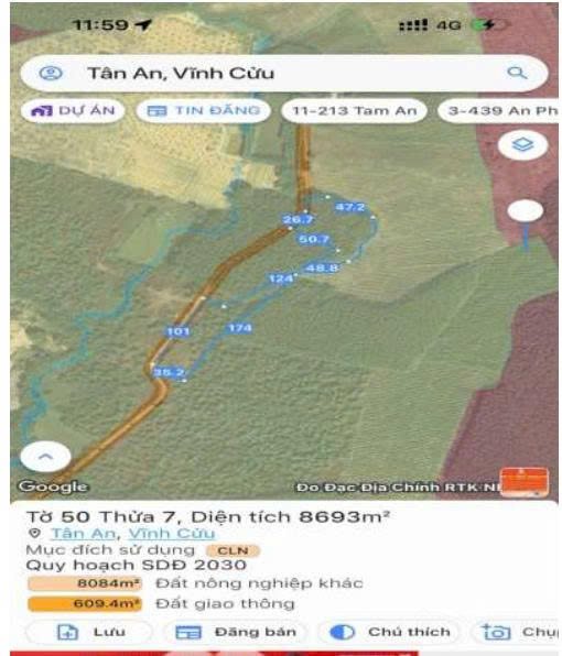 Bán đất thổ cư: Bán Đất Nông Nghiệp Tân An, Vĩnh Cửu, Đồng Nai