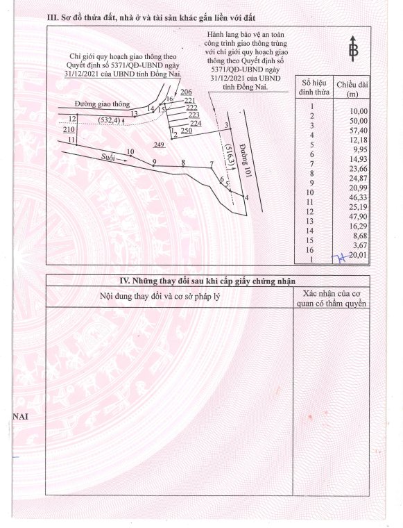 Bán đất thổ cư: BIDV Thủ Thiêm bán đấu giá công khai 01 QSDĐ tại thửa đất số 249
