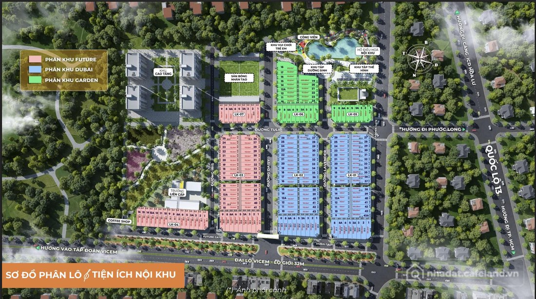 Bán đất thổ cư: Đất nền khu đô thị Lake One City, Bình Phước