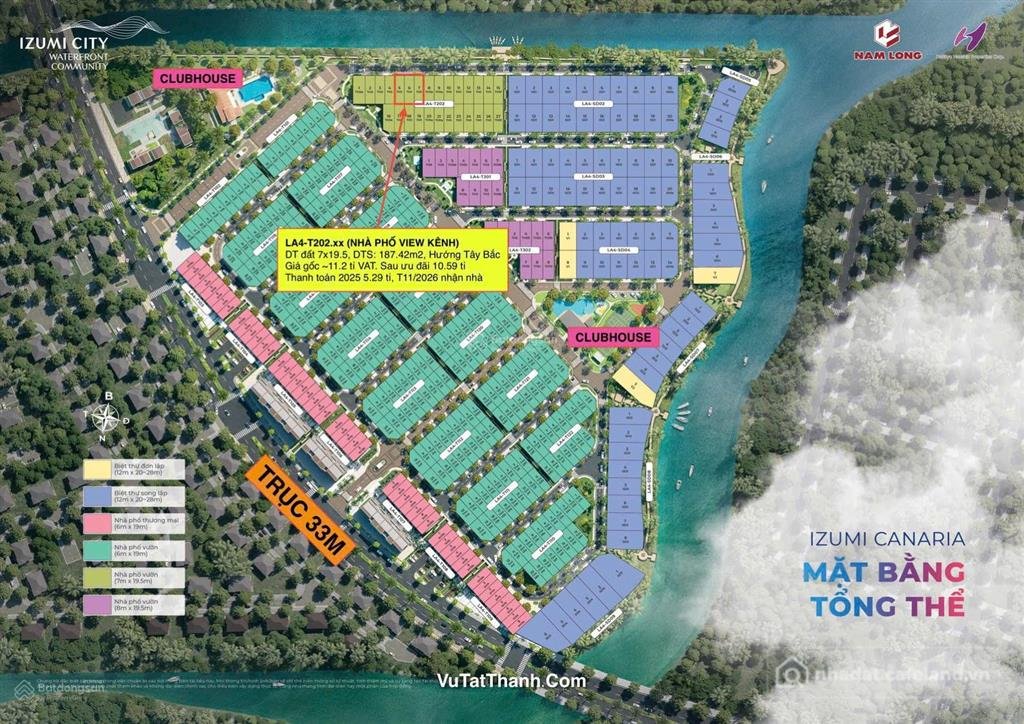Bán nhà riêng: Giỏ hàng 5 căn canaria izumi city nam long nên mua nhất 1/2026. 0